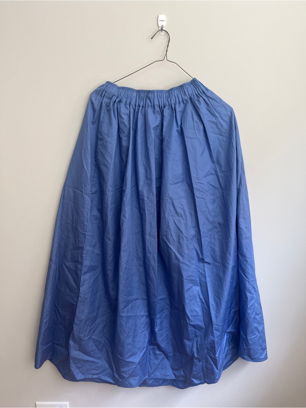 Cristaseya Blue Cotton Maxi Skirt Made in Italy Size S